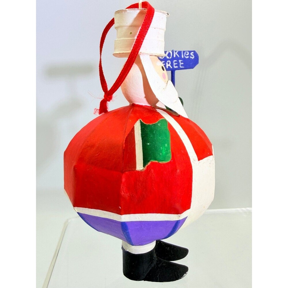 Dansk Santa Claus Christmas Ornament Lot Chef Cookies Free & Classic Heart Wood - Picture 5 of 16